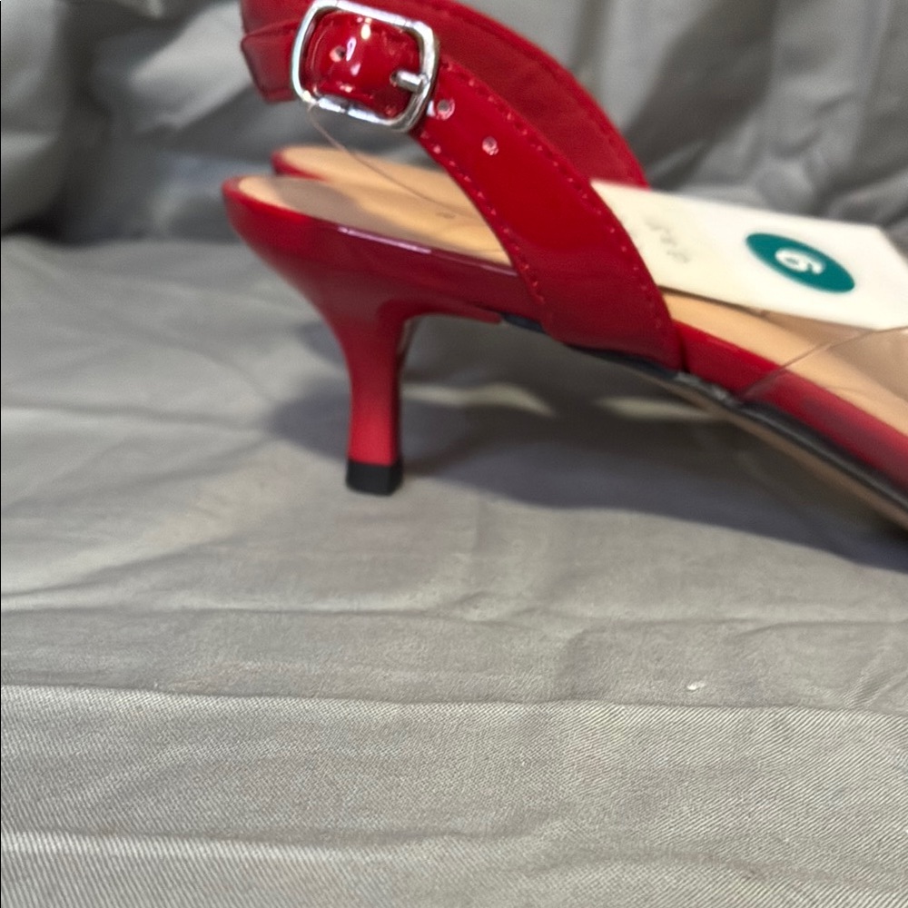 a new day Red Heels with Heart Design and Clear Panels - Picture 4 of 5